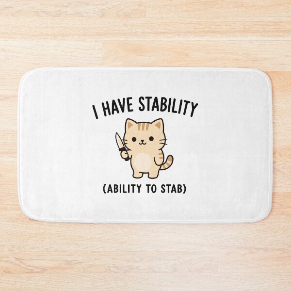 Item preview, Funny Stabby Cat Humor Cute Kitten Meme Stability designed and sold by w1ckerman.