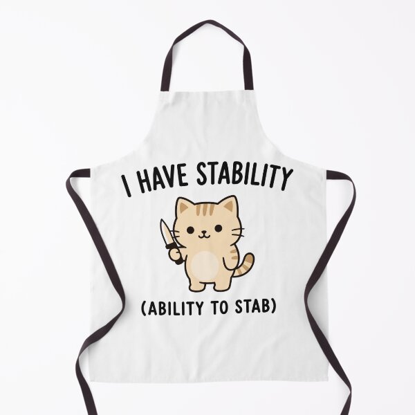 Item preview, Funny Stabby Cat Humor Cute Kitten Meme Stability designed and sold by w1ckerman.