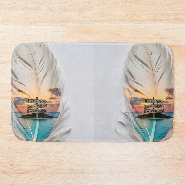 Item preview, Inspirational Feather Beach Art | Dream Without Limits Motivational Design designed and sold by GalleryPeak.
