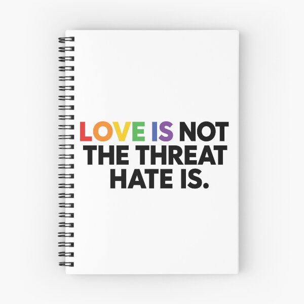 Item preview, Love is Not The Threat Hate is Rainbow LGBTQ Pride designed and sold by NicowrmSArt.