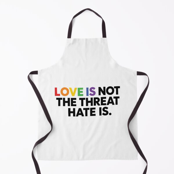 Item preview, Love is Not The Threat Hate is Rainbow LGBTQ Pride designed and sold by NicowrmSArt.