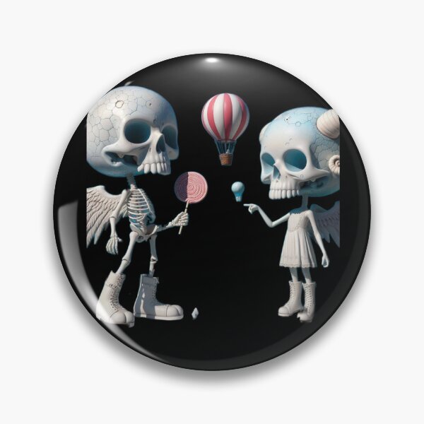 Item preview, Weirdcore Skeleton Angels with Candy and Hot Air Balloon designed and sold by LujziWorld.