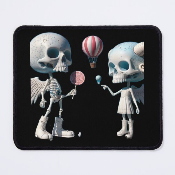 Item preview, Weirdcore Skeleton Angels with Candy and Hot Air Balloon designed and sold by LujziWorld.