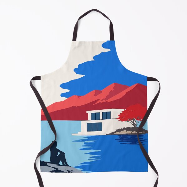 Item preview, Modern Sea House Art, Contemporary Landscape Print designed and sold by Studio pod Burom.