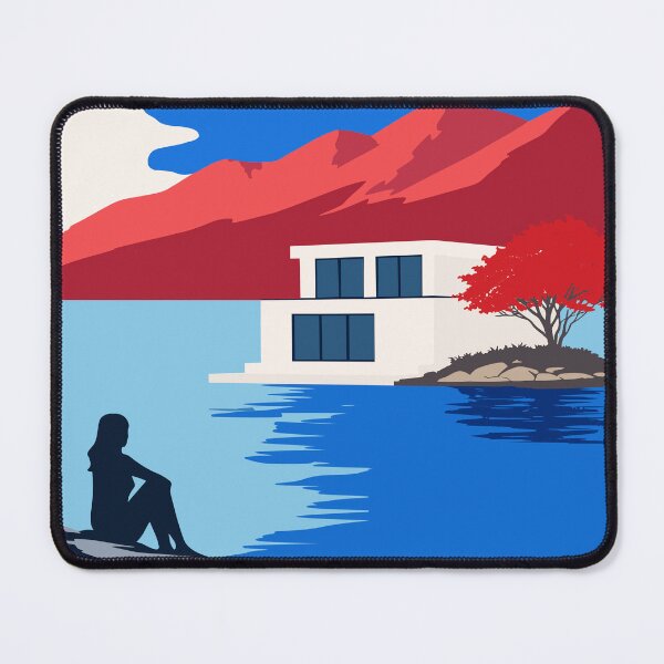 Item preview, Modern Sea House Art, Contemporary Landscape Print designed and sold by Studio pod Burom.