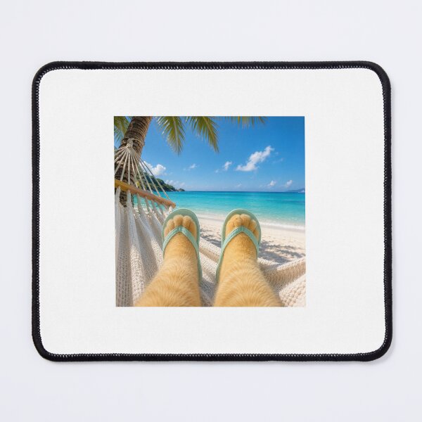 Item preview, Vacation Cat Relaxing in a Hammock designed and sold by LovelyCatGalaxy.