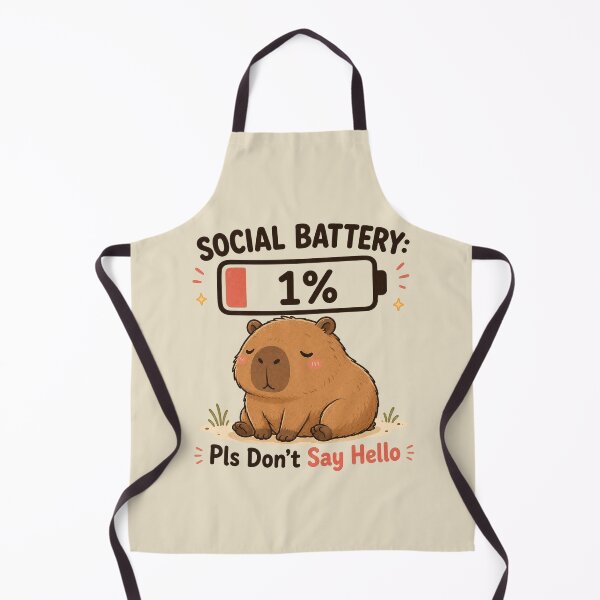 Item preview, Social Battery 1% Capybara Mood designed and sold by rygenr8.