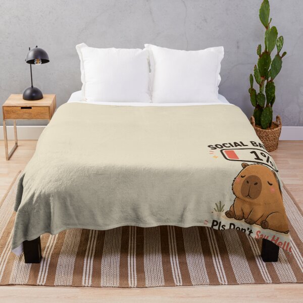 Item preview, Social Battery 1% Capybara Mood designed and sold by rygenr8.