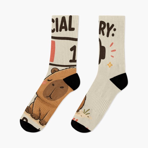 Item preview, Social Battery 1% Capybara Mood designed and sold by rygenr8.