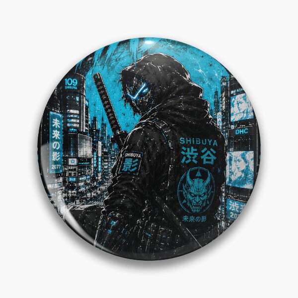 Item preview, Cyberpunk Shibuya Shadow - Futuristic Techwear Ninja & Oni Mask designed and sold by saamessart.