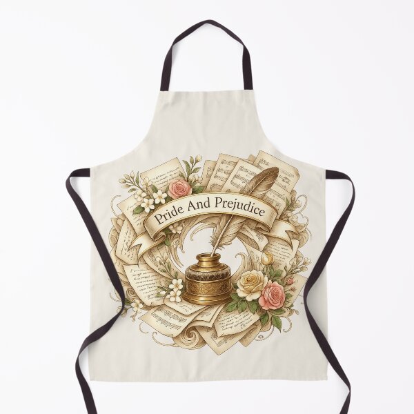 Item preview, Pride & Prejudice Vintage Aesthetic: Elegant Quill, Inkwell & Roses designed and sold by krish-prints.