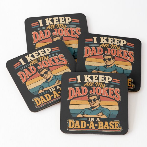 Item preview, I Keep All My Dad Jokes In A Dad-A-Base Retro Sun designed and sold by BrownHorse90s.