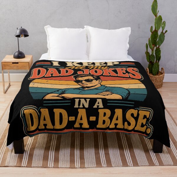 Item preview, I Keep All My Dad Jokes In A Dad-A-Base Retro Sun designed and sold by BrownHorse90s.