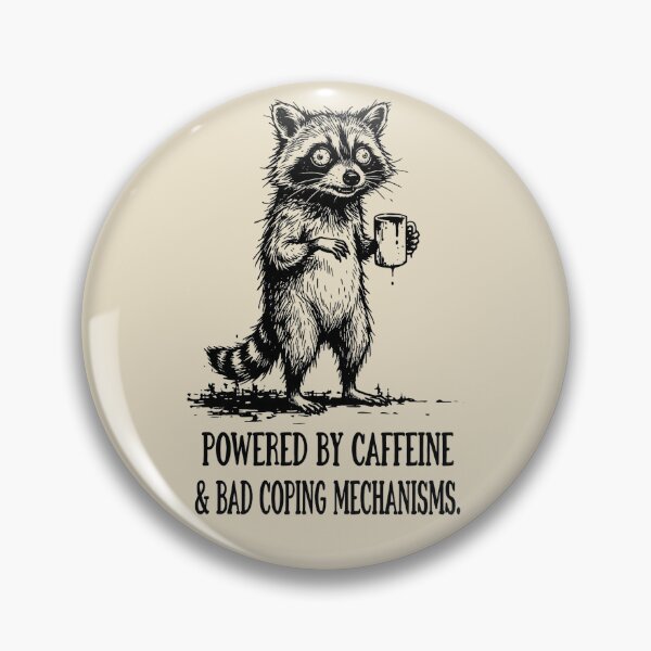 Item preview, Powered By Caffeine Chaotic Raccoon designed and sold by rygenr8.