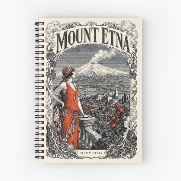 Item preview, Mount Etna, Sicily, Italy [Wood Engraving] designed and sold by elektronen.
