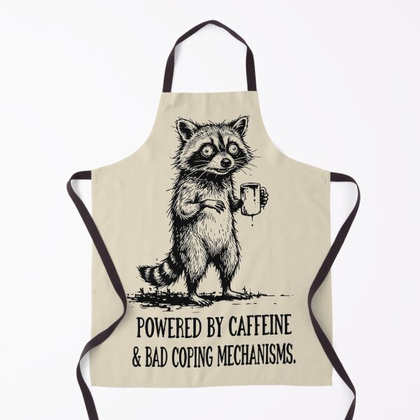 Item preview, Powered By Caffeine Chaotic Raccoon designed and sold by rygenr8.