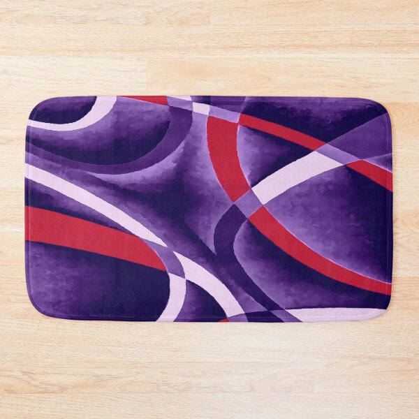 Item preview, Eighties Blue White Red Line Curve Pattern On Blue designed and sold by taiche.