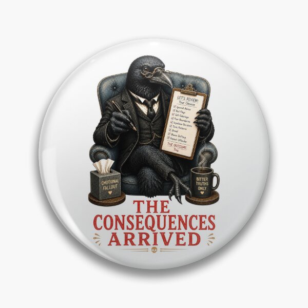Item preview, Funny Dark Humor Gift Sarcastic Raven Gothic Therapy designed and sold by Gentlestate.