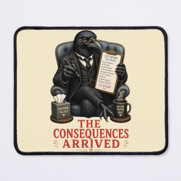 Item preview, Funny Dark Humor Gift Sarcastic Raven Gothic Therapy designed and sold by Gentlestate.