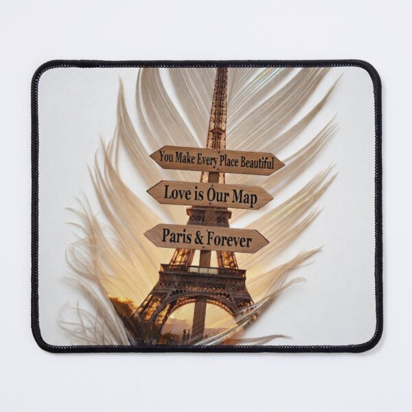 Item preview, Paris Love Feather Art | Romantic Eiffel Tower Inspirational Design designed and sold by GalleryPeak.