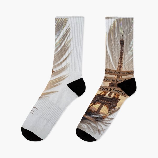 Item preview, Paris Love Feather Art | Romantic Eiffel Tower Inspirational Design designed and sold by GalleryPeak.