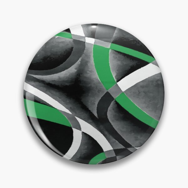 Item preview, Eighties Blue-Green White Grey Line Curve Pattern On Black designed and sold by taiche.