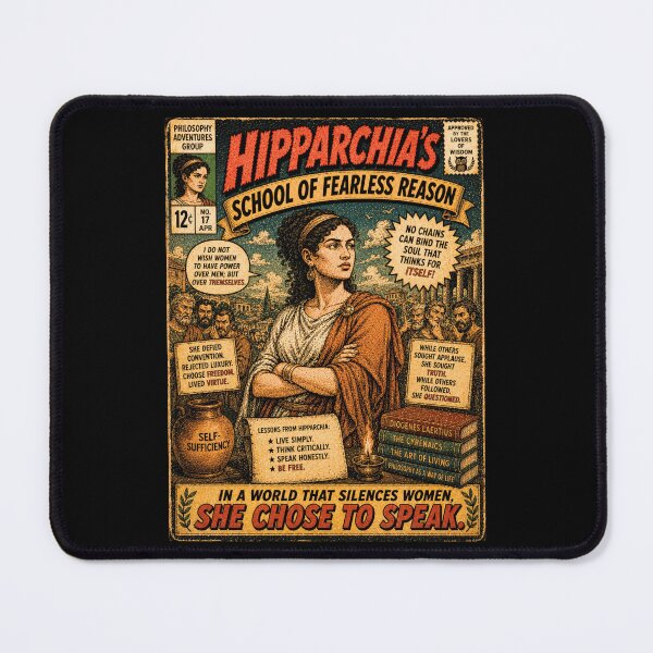 Item preview, Hipparchia's School of Fearless Reason – She Chose to Speak designed and sold by PHILOSOPHY-SWAG.