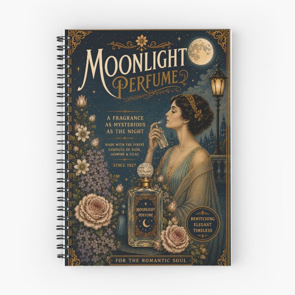 Item preview, Moonlight Perfume – Vintage Perfume Advertisement from the Roaring Twenties designed and sold by GildedPagesCo.