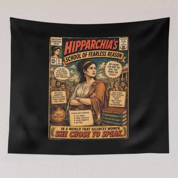 Item preview, Hipparchia's School of Fearless Reason – She Chose to Speak designed and sold by PHILOSOPHY-SWAG.
