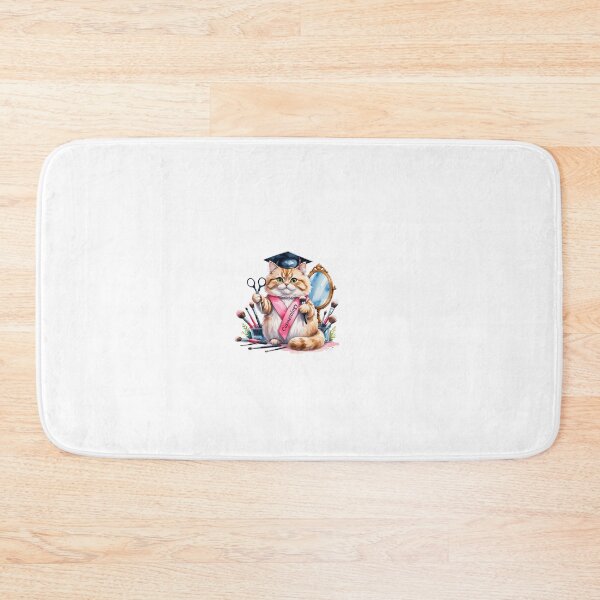 Item preview, Cute Cat Cosmetology Graduate Watercolor Art designed and sold by AQUILAKREO.
