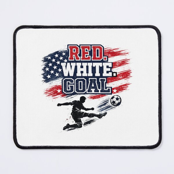 Item preview, RED. WHITE. GOAL. Football Soccer World Cup USA 2026 designed and sold by PerfectMatch.