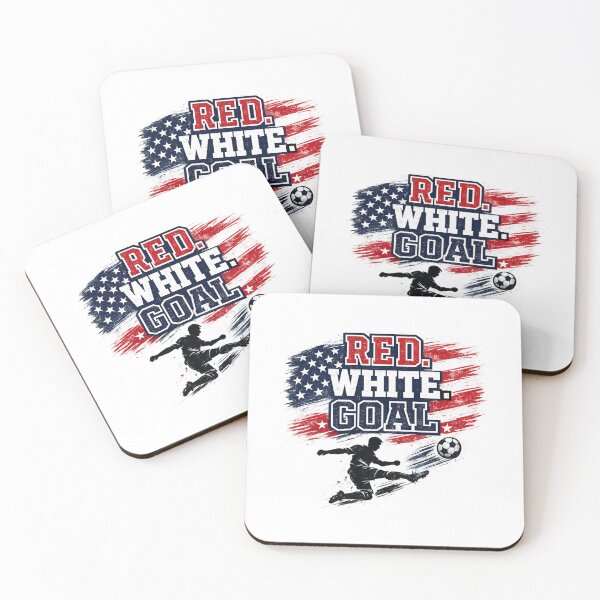 Item preview, RED. WHITE. GOAL. Football Soccer World Cup USA 2026 designed and sold by PerfectMatch.