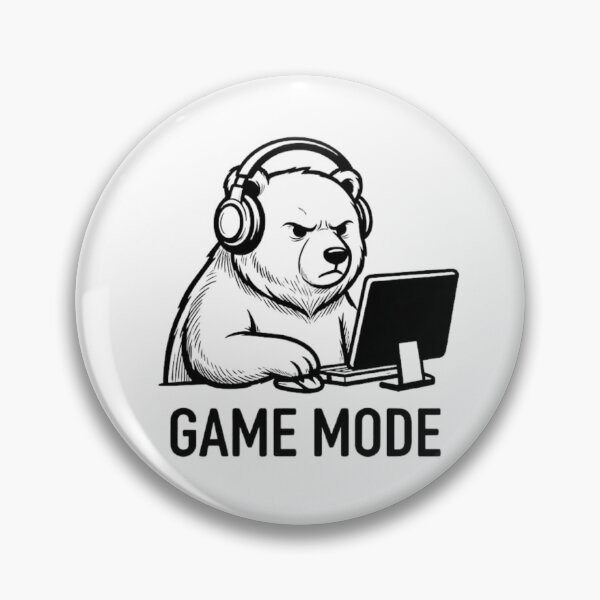 Item preview, Game Mode On Gamer Bear Graphic designed and sold by GiggleInkTees.