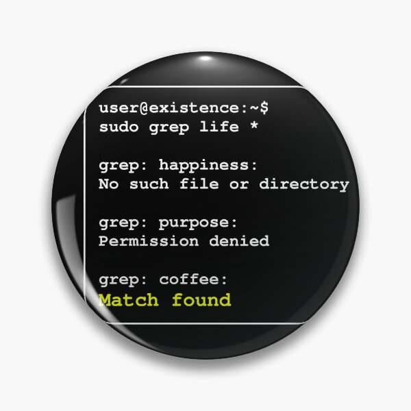 Item preview, sudo grep life - a humorous take on the search for life designed and sold by LittleGreyMan2026.