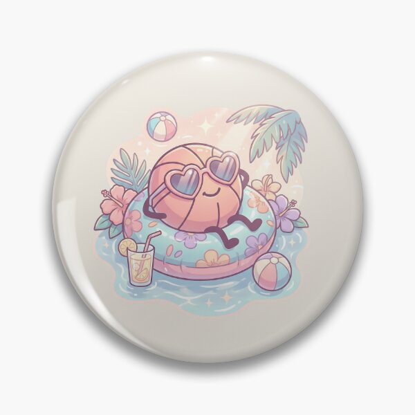Item preview, Cute Summer Basketball Pastel Pool Vibes designed and sold by MythicCotton.