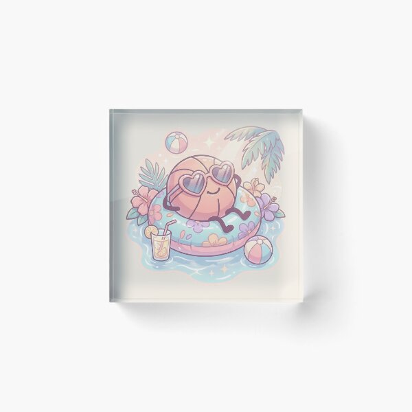 Item preview, Cute Summer Basketball Pastel Pool Vibes designed and sold by MythicCotton.