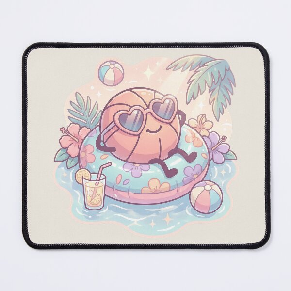 Item preview, Cute Summer Basketball Pastel Pool Vibes designed and sold by MythicCotton.