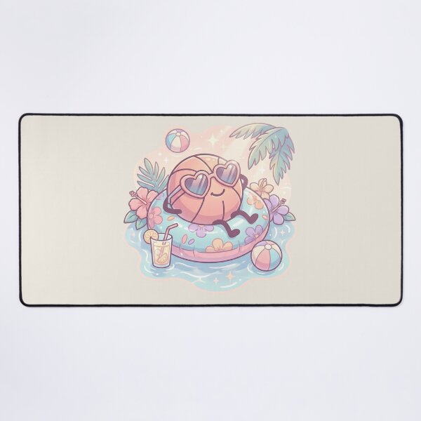Item preview, Cute Summer Basketball Pastel Pool Vibes designed and sold by MythicCotton.