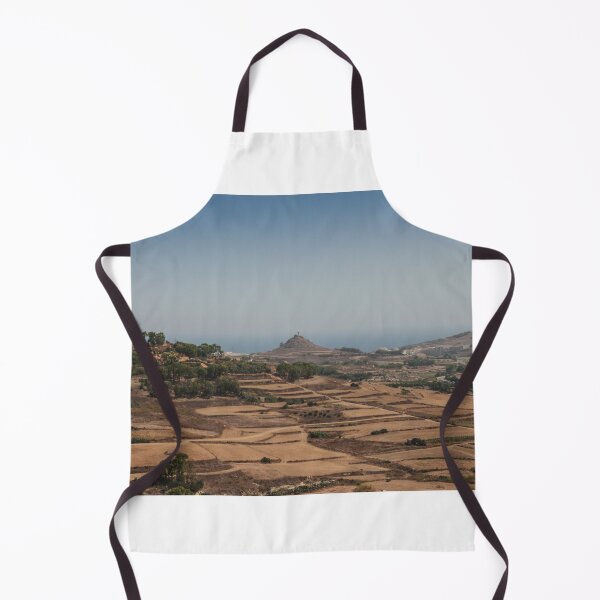 Item preview, Terraced Dry Fields And Coastal Countryside With Hilltop Shrine Overlooking Mediterranean Sea designed and sold by Nmallia.