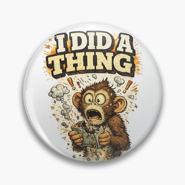 Item preview, I Did A Thing Funny Shocked Monkey Meme Art – Relatable Chaos Humor | Funny Gift for Him Her designed and sold by irfanshikh.