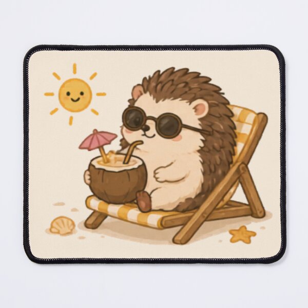 Artikelvorschau, Süßer Igel im Urlaub entworfen und verkauft von MellowMunchkins.