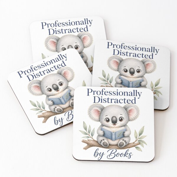 Item preview, Professionally Distracted By Books Koala designed and sold by Passionread.