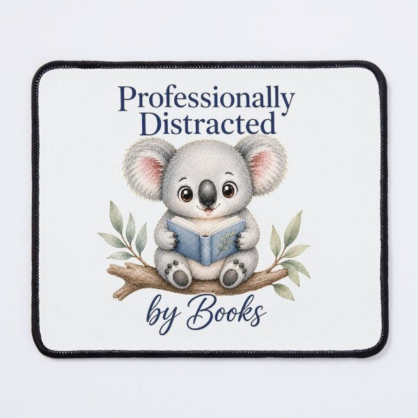 Item preview, Professionally Distracted By Books Koala designed and sold by Passionread.