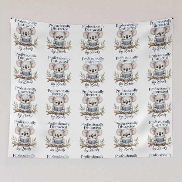 Item preview, Professionally Distracted By Books Koala designed and sold by Passionread.