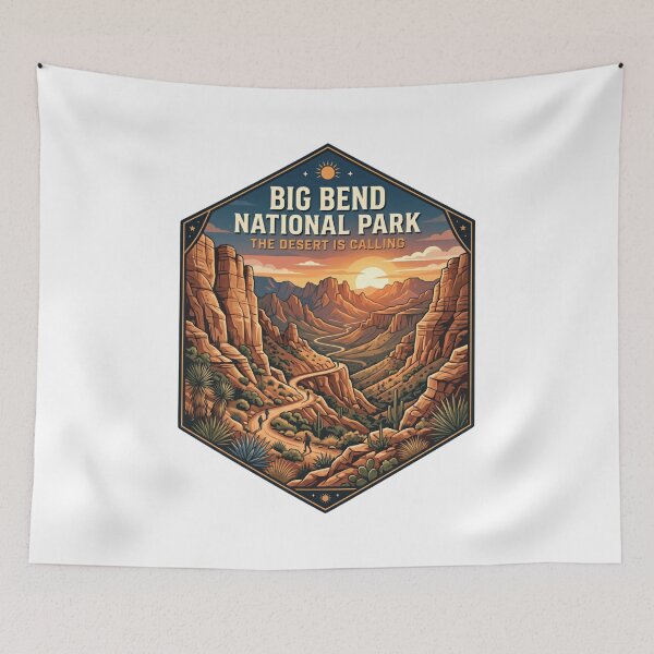 Item preview, Big Bend National Park The Desert Is Calling Travel Hiking Nature Lovers designed and sold by Simsimah26Parks.
