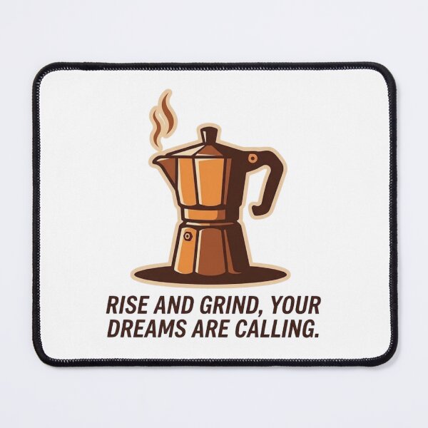 Item preview, Rise And Grind Vintage Moka Pot designed and sold by GiggleInkTees.