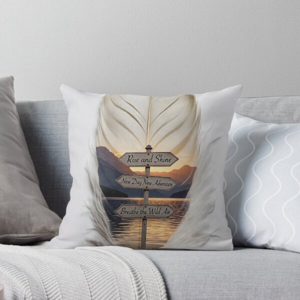 Item preview, Rise and Shine Feather Art | Motivational Nature Quote Design designed and sold by GalleryPeak.