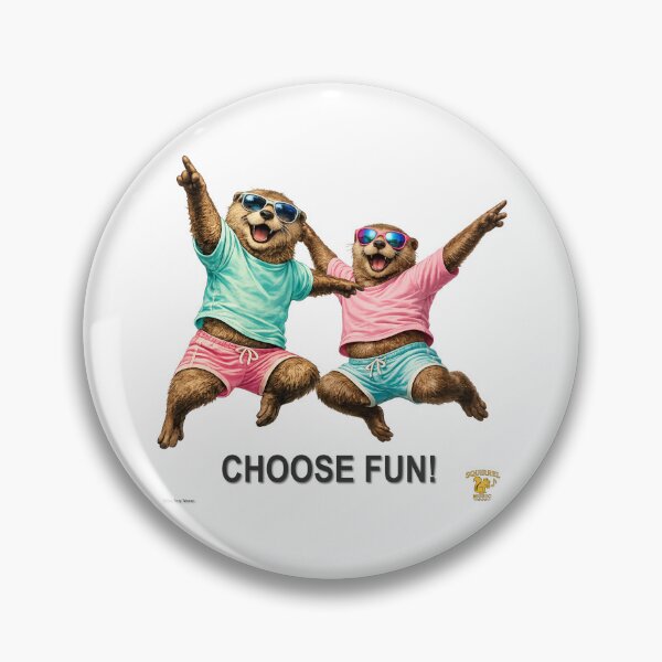 Item preview, Choose Fun Otters Retro Summer Design designed and sold by MissTerryWoman.
