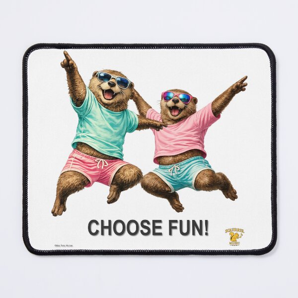 Item preview, Choose Fun Otters Retro Summer Design designed and sold by MissTerryWoman.