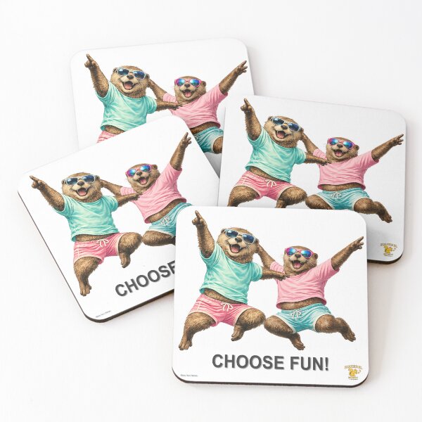 Item preview, Choose Fun Otters Retro Summer Design designed and sold by MissTerryWoman.